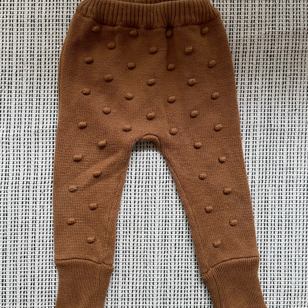 Boy or girl - Brown Textured Knit Pants